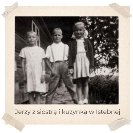 Jerzy z siostrą oraz kuzynką